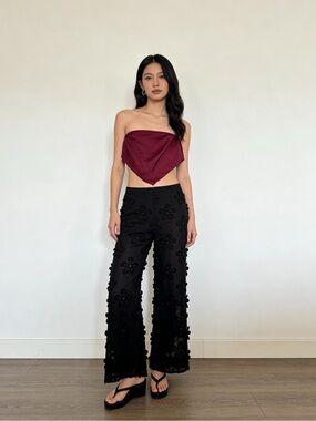 Hazel Boutique Satin Bandana Top